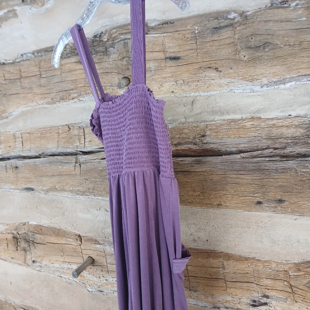 Saturday Sunday Anthropology Purple Wide Legged Jumpsuit Small - Picture 6 of 9